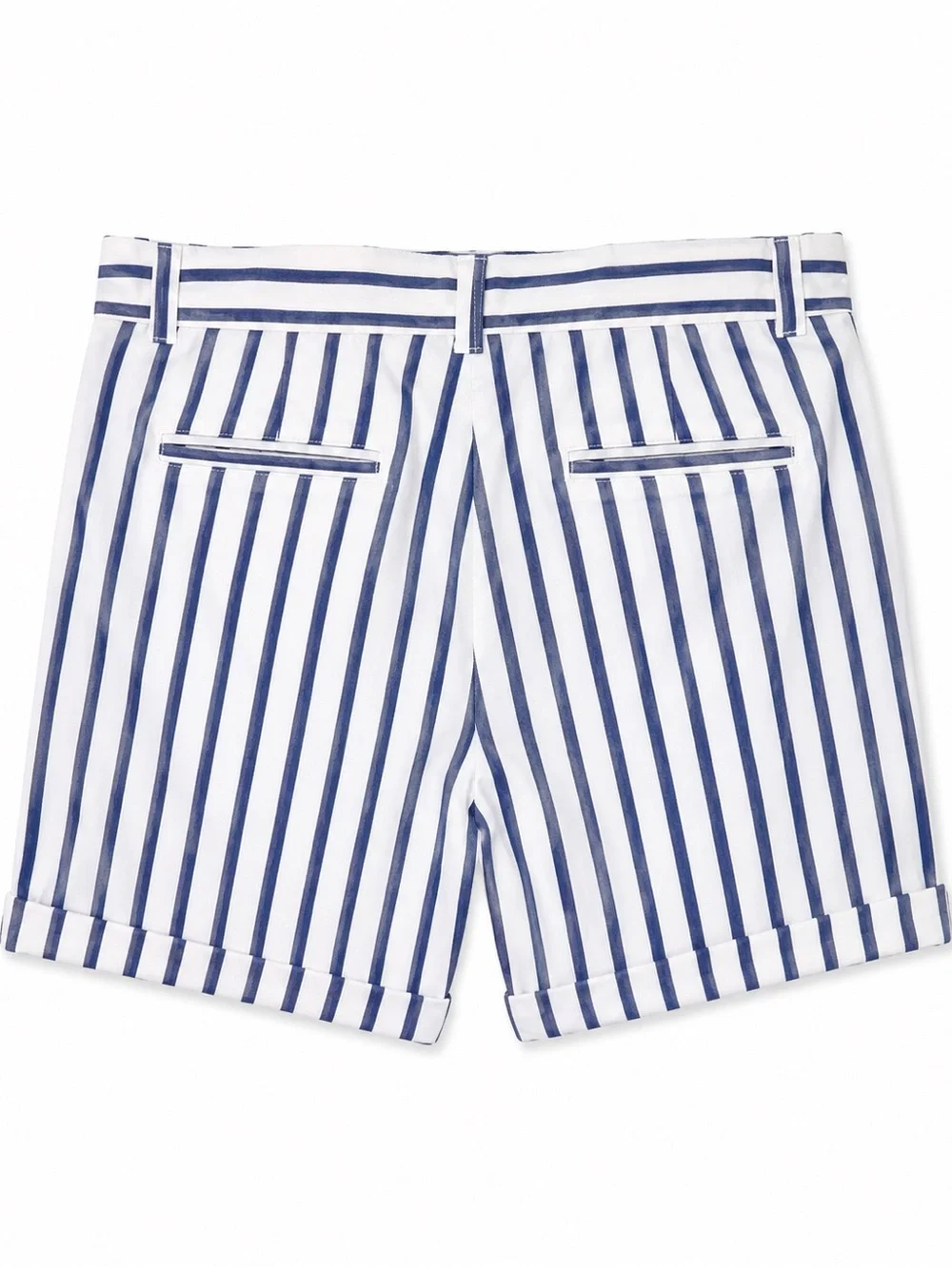 GAP White and Blue Striped Flat Front women’s Shorts